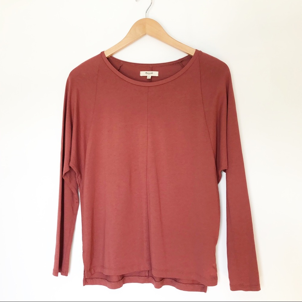 Madewell Burnt Orange Rust Long Sleeve Shirt - XS